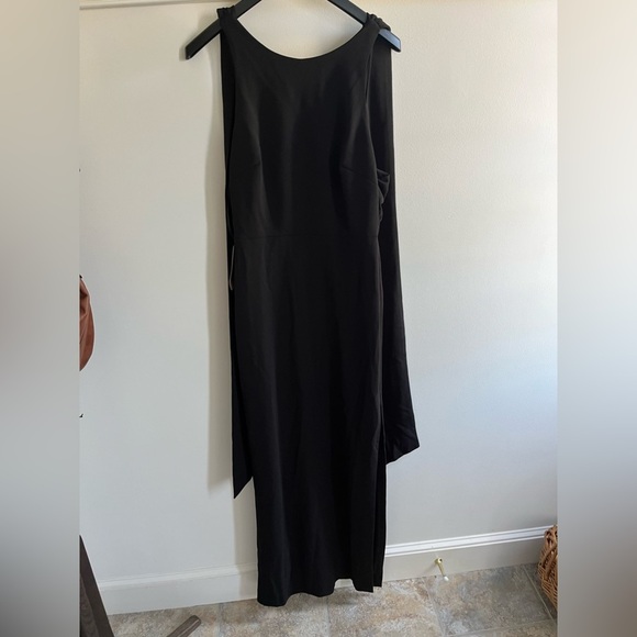 NWT BHLDN London Crepe Tie Back Dress Black Size 8 - Picture 9 of 17